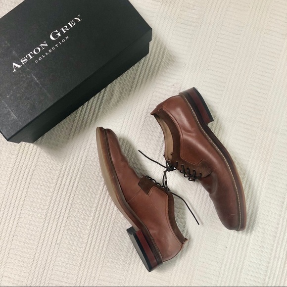 Aston Grey | Zottier Leather Oxfords w/ Box 9 - Picture 2 of 8